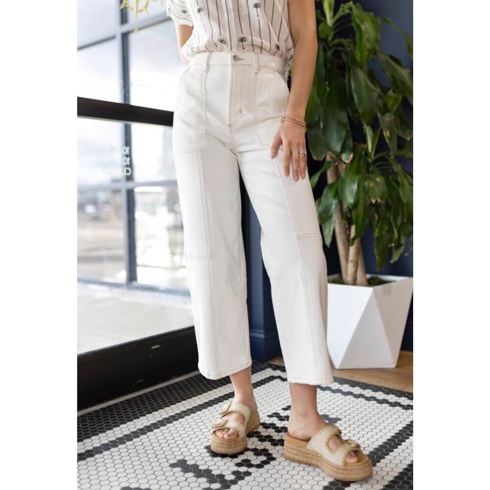 Rails Denim Size 29 The Getty Crop Utility Wide L… - image 1